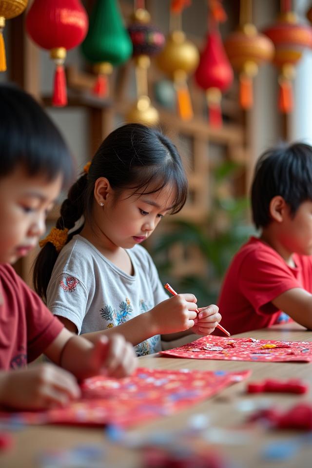 Kelas kerajinan musiman dan liburan untuk anak-anak Malaysia