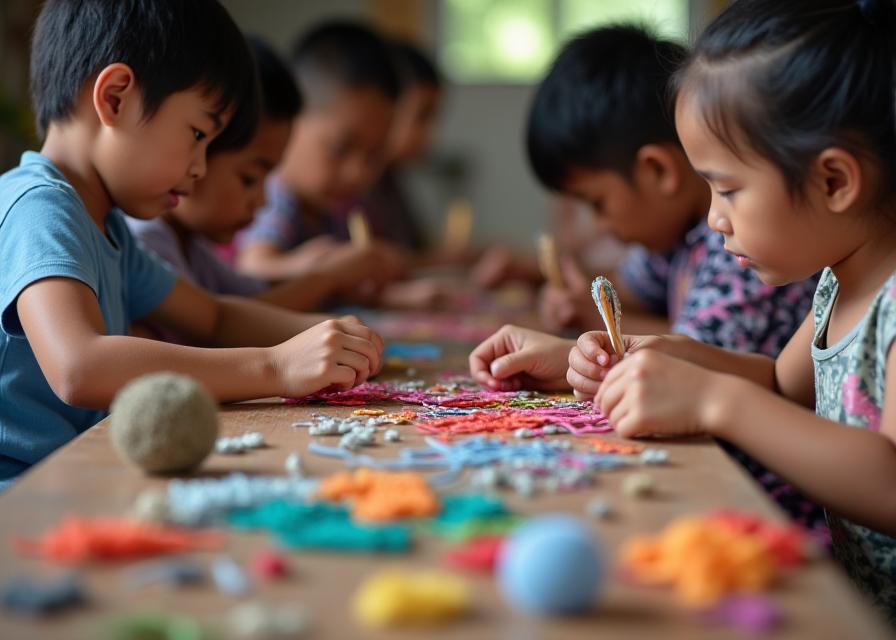 Teknik kerajinan tradisional dan modern untuk anak-anak